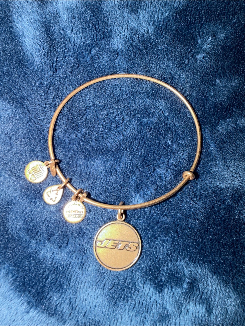 Alex and Ani Gold-Tone NFL Logo Charm Bangle Bracelet